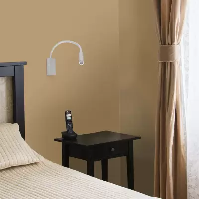 Veioza LED 3W aplicata pentru hotel alba, Alb cald 