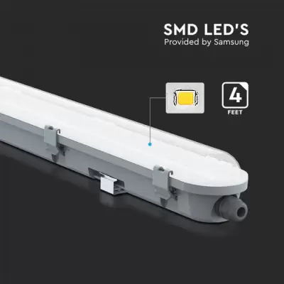 Lampa LED impermeabil Seria M 1200mm 36W alb rece mat 120LM/W
