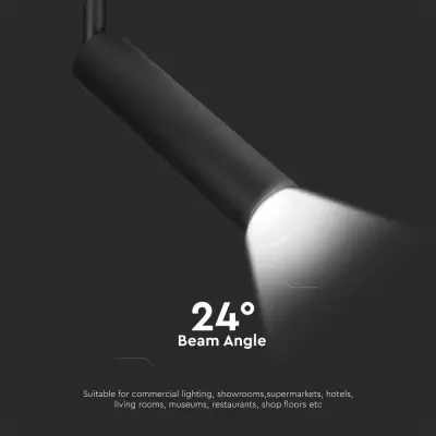Lampa LED chip Samsung pe Sina - 7 W - corp negru Alb natural