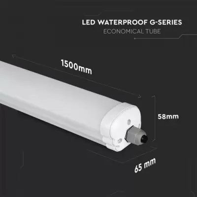 Lampa LED impermeabil Seria G-Economic 1500mm 48W 120 lm/w alb rece