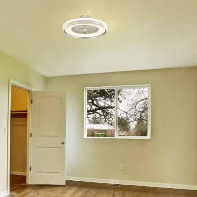 Ventilator tavan LED  compact 45W 3 in 1 telecomanda gri