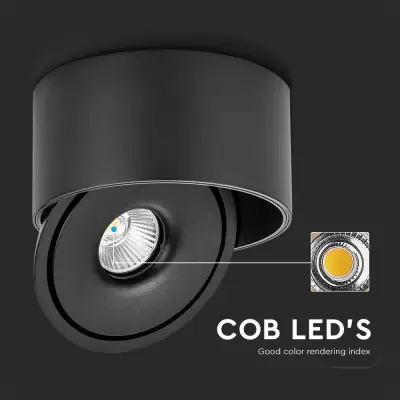 Spot LED COB 28W aplicat 3in1 corp negru