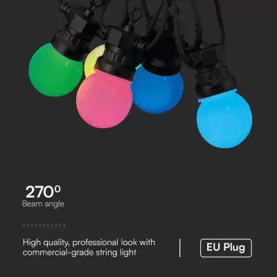 Ghirlanda Luminoasa LED RGB 15 becuri X 0.5w cu telecomanda