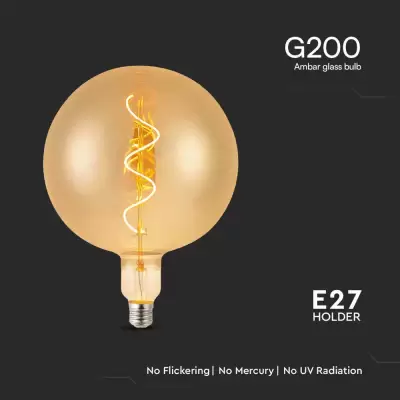 Bec LED filament 4W Spiral G200 2700K amber