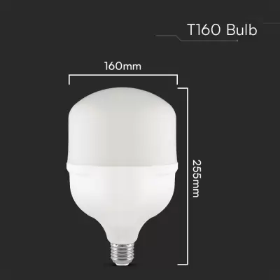 Bec LED plastic 60W T160 E27+E40 alb rece