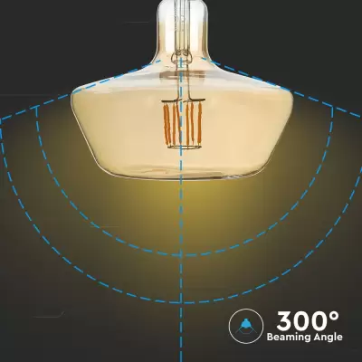 Bec LED filament  8W E27 T180 Amber 1800K 