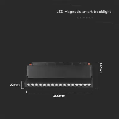 Spot LED SMART magnetic liniar ajustabil 18W 3in1 negru