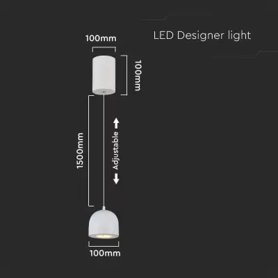 Pendant LED 8.5W ajustabil intrerupator tactil gri 3000K