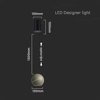 Pendant LED 8.5W D120 cm ajustabil intrerupator tactil auriu 3000K