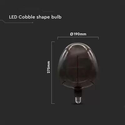 Bec LED filament 4W E27 negru forma mar