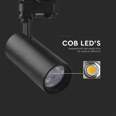 Lampa LED COB pe Sina - 30 W - corp negru 3in1