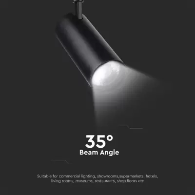 Lampa LED COB pe Sina - 40 W - corp negru 3in1
