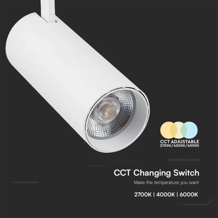 Lampa LED COB pe Sina - 40 W - corp alb 3in1