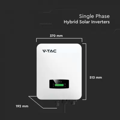 Invertor Solar Hibrid On/Off Grid 6KW, Monofazat, modul WIFI si Smart meter incluse, 5 ani Garanție IP65 TVA 9%