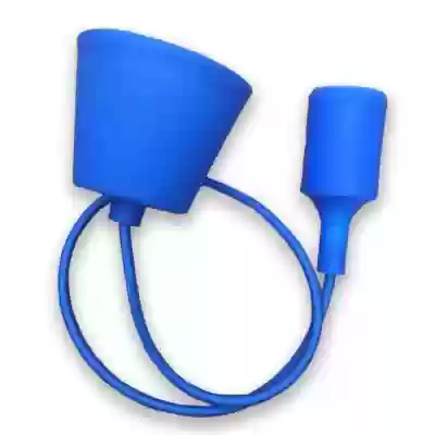 Cablaj lampa cu holder E27 Albastru